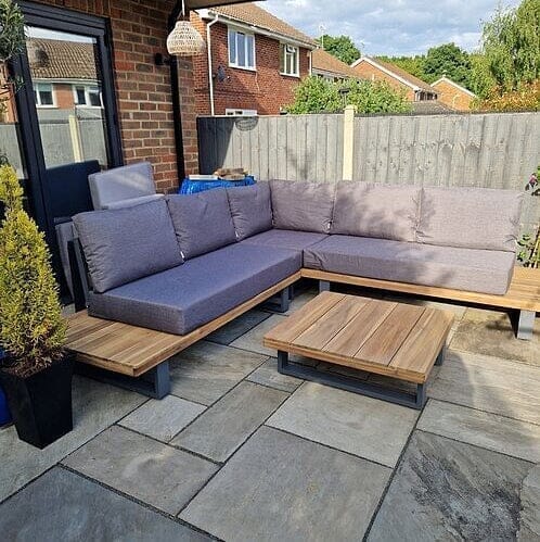 Shiva Garden Corner Sofa Set - Grey