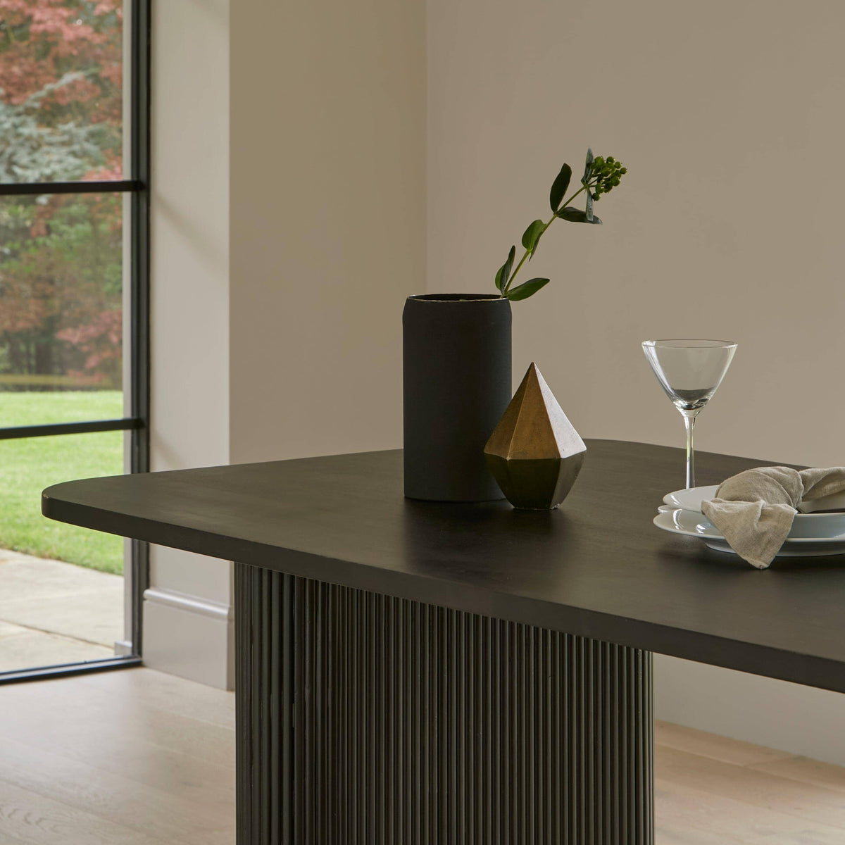 Orla Black Mango Wood Dining Table