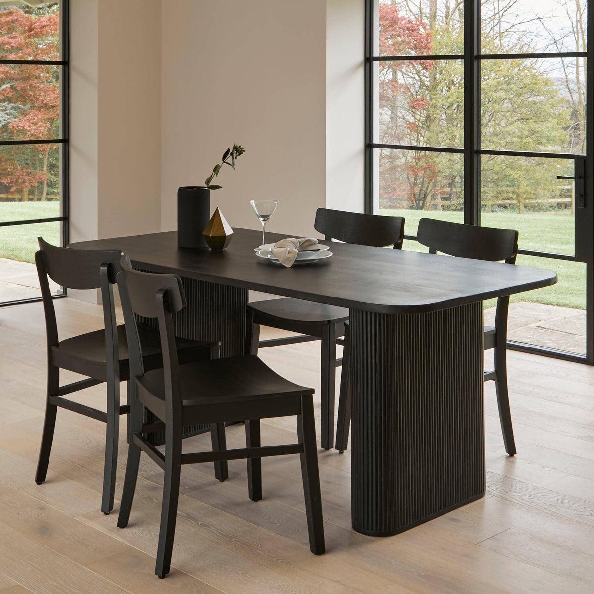 Orla Black Mango Wood Dining Table