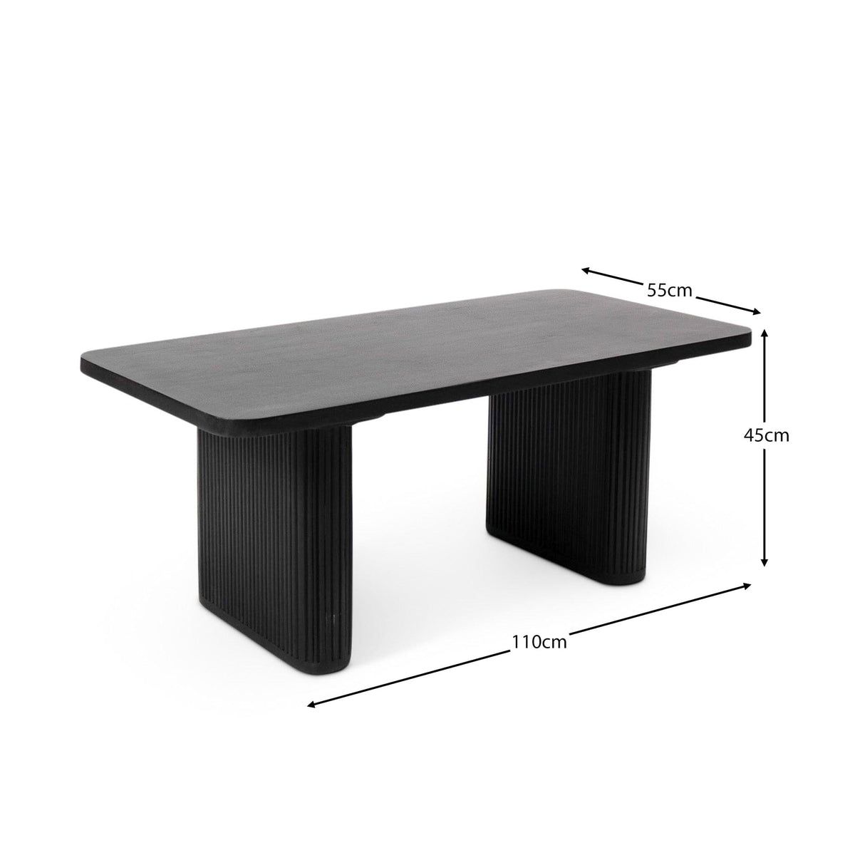 Orla Black Mango Wood Coffee Table