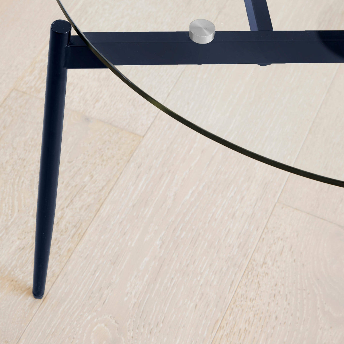Oscar Glass Coffee Table - Blue Legs