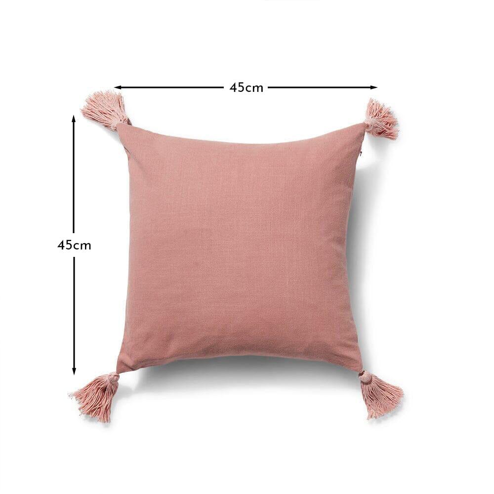 Otura 45x45cm Tasseled Cushion Cover - Blush Pink