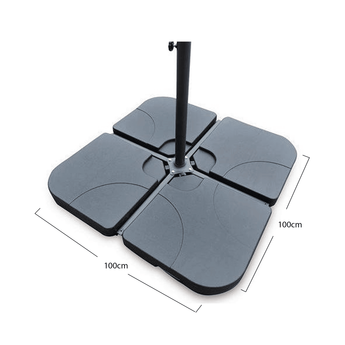 OUTLET - Quartered Base For Lean Over & Cantilever Parasols