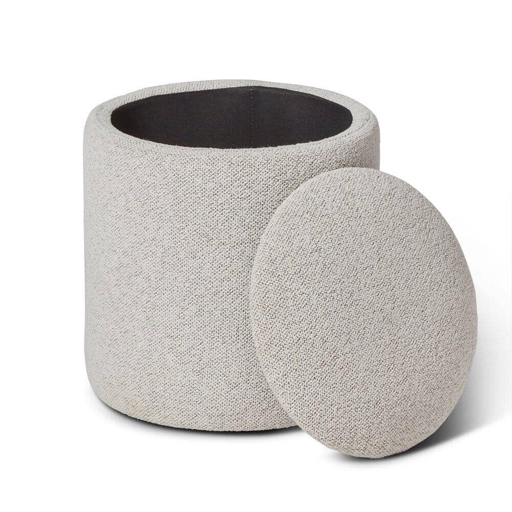 Outlet - Abigail Storage Pouffe/Footstool - Dove Grey