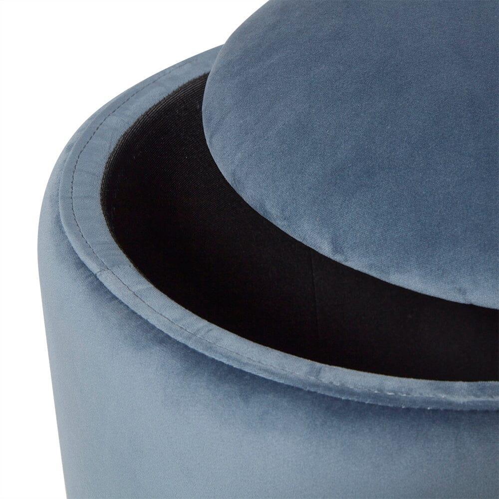 Abigail Storage Pouffe/Footstool - Horizon Blue