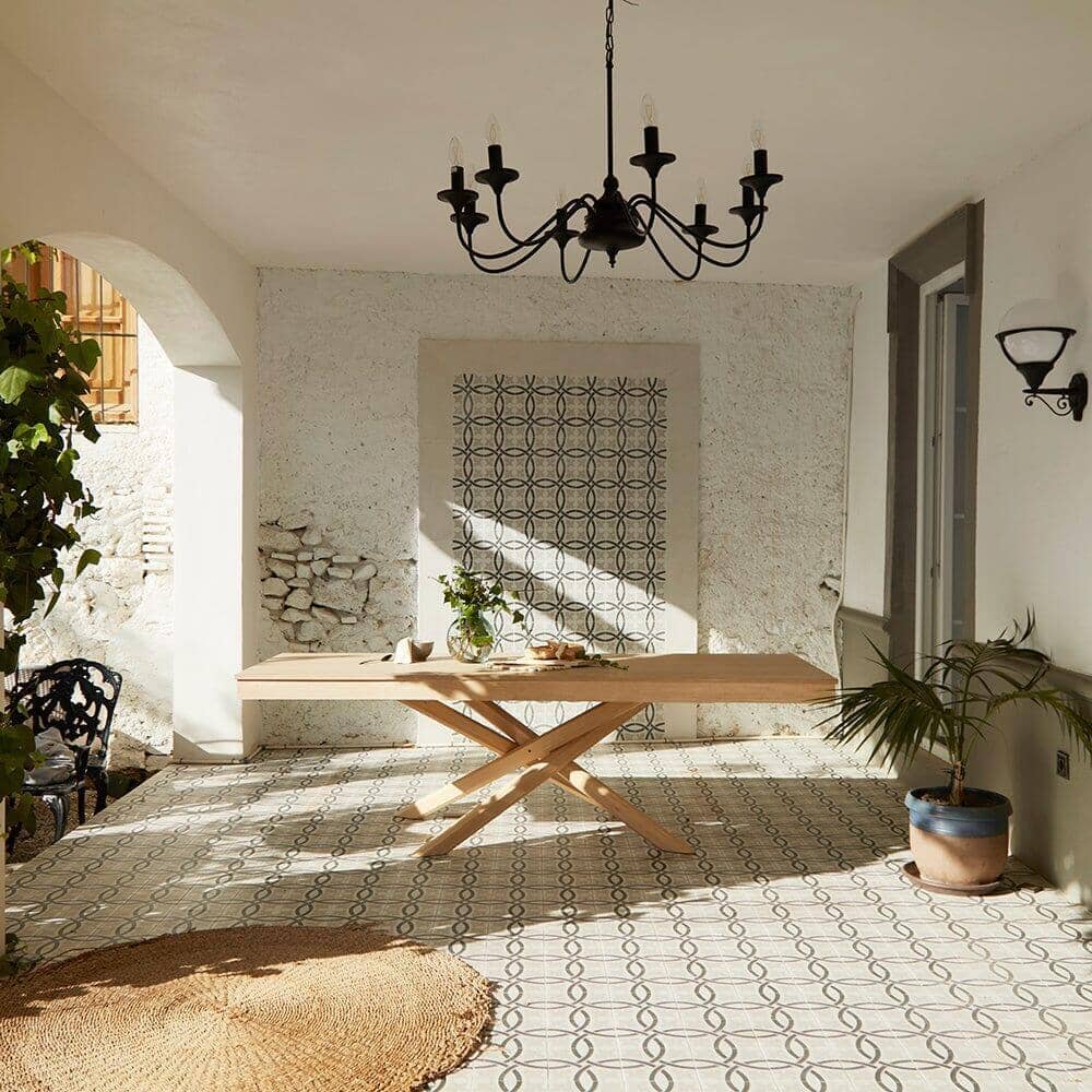 OUTLET - Amelia Whitewash Wood Dining Table - Extendable