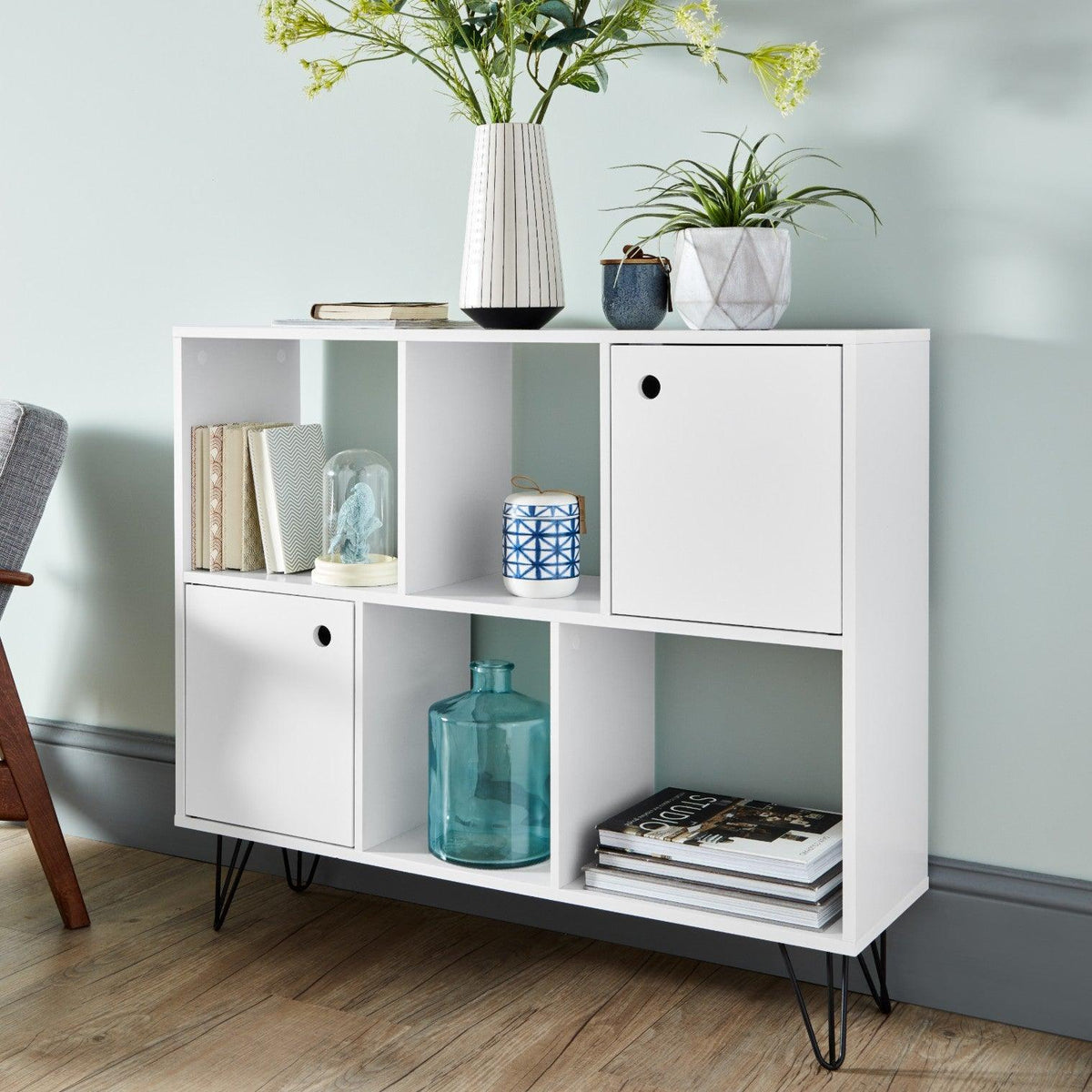 OUTLET - Anderson Cube Storage Unit - White with White Cupboards