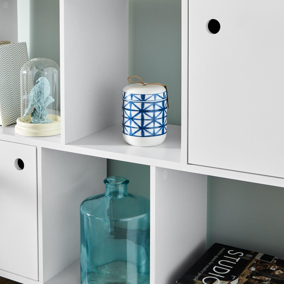 OUTLET - Anderson Cube Storage Unit - White with White Cupboards
