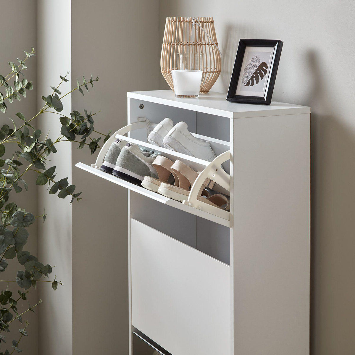 OUTLET - Anderson Shoe Cabinet - 3 Door - White