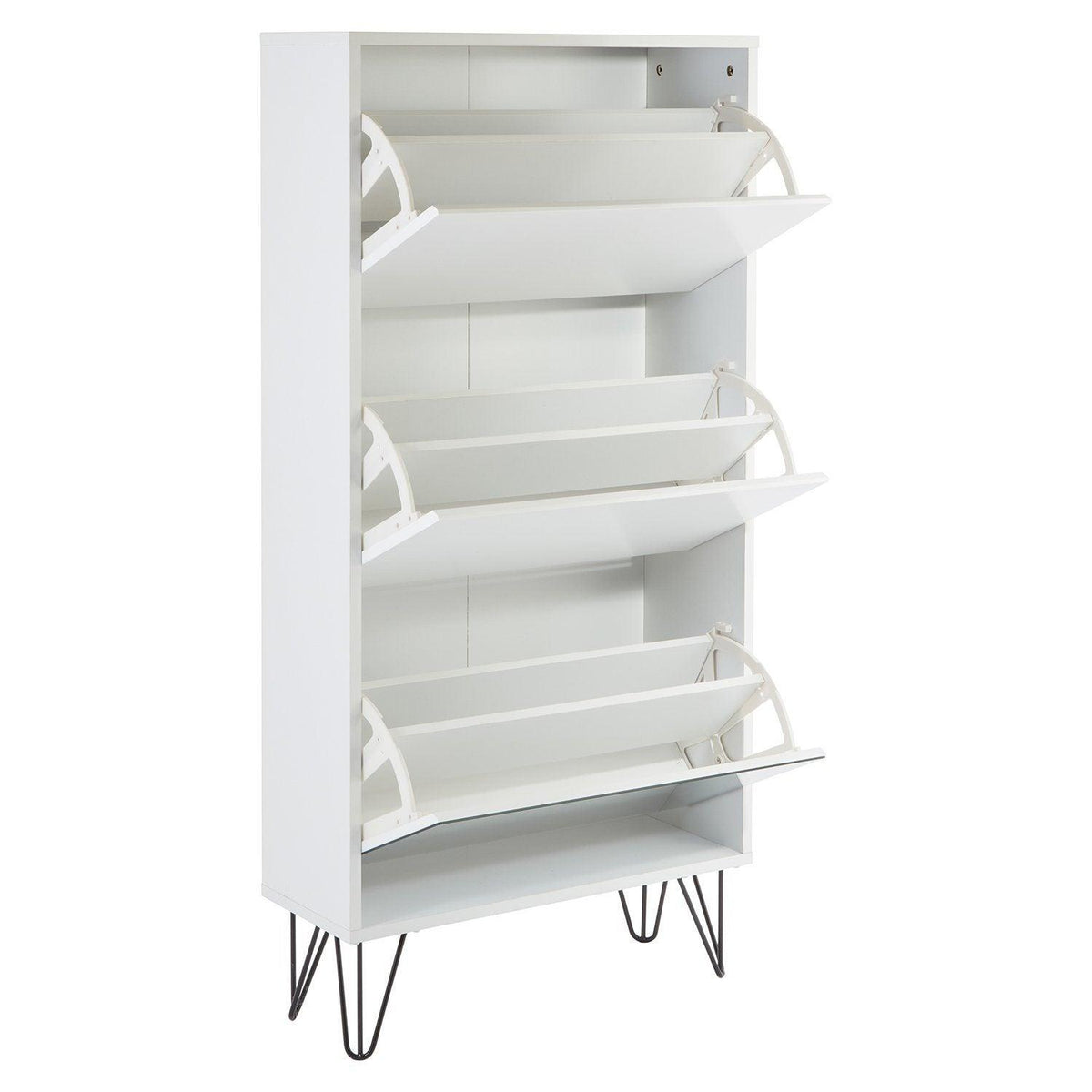OUTLET - Anderson Shoe Cabinet - 3 Door - White