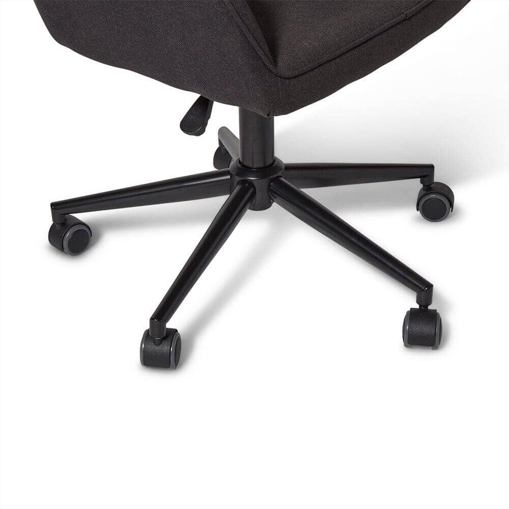 OUTLET - Anna Office Chair - Dark Grey with Black Legs