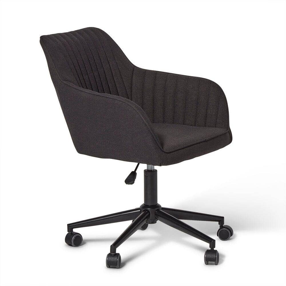 OUTLET - Anna Office Chair - Dark Grey with Black Legs