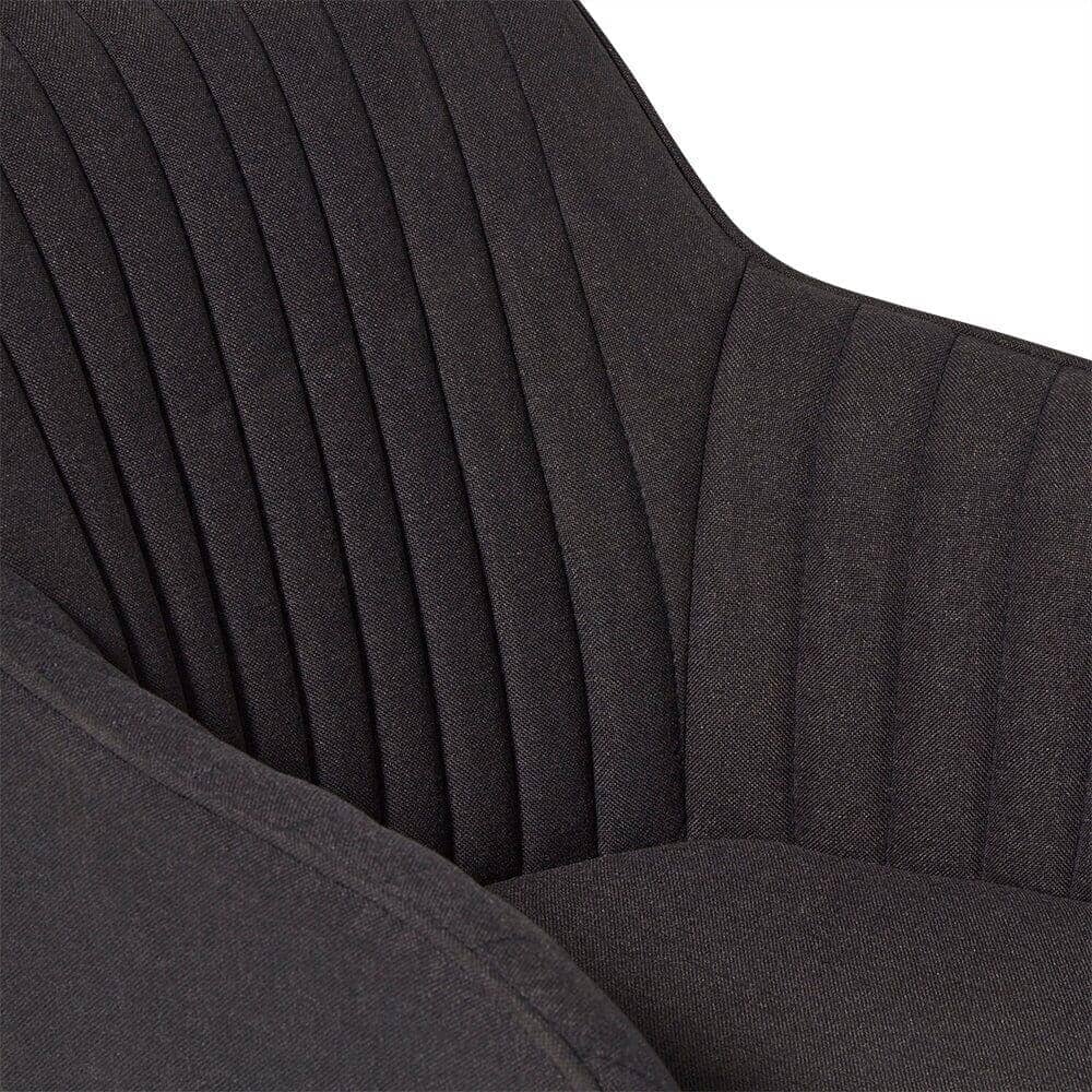 OUTLET - Anna Office Chair - Dark Grey with Black Legs