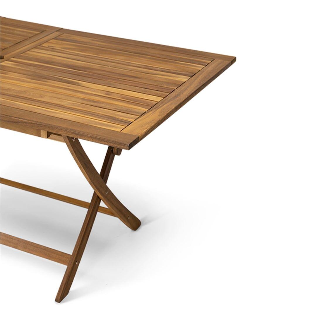 OUTLET - Ashby 4 Seater Wooden Rectangle Folding Dining Table - 120cm