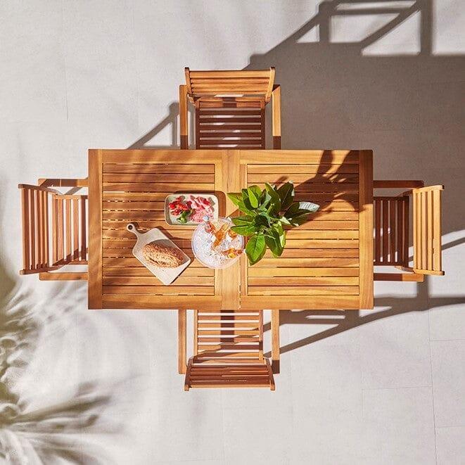OUTLET - Aspen 4-8 Seater Wooden Extendable Garden Dining Table