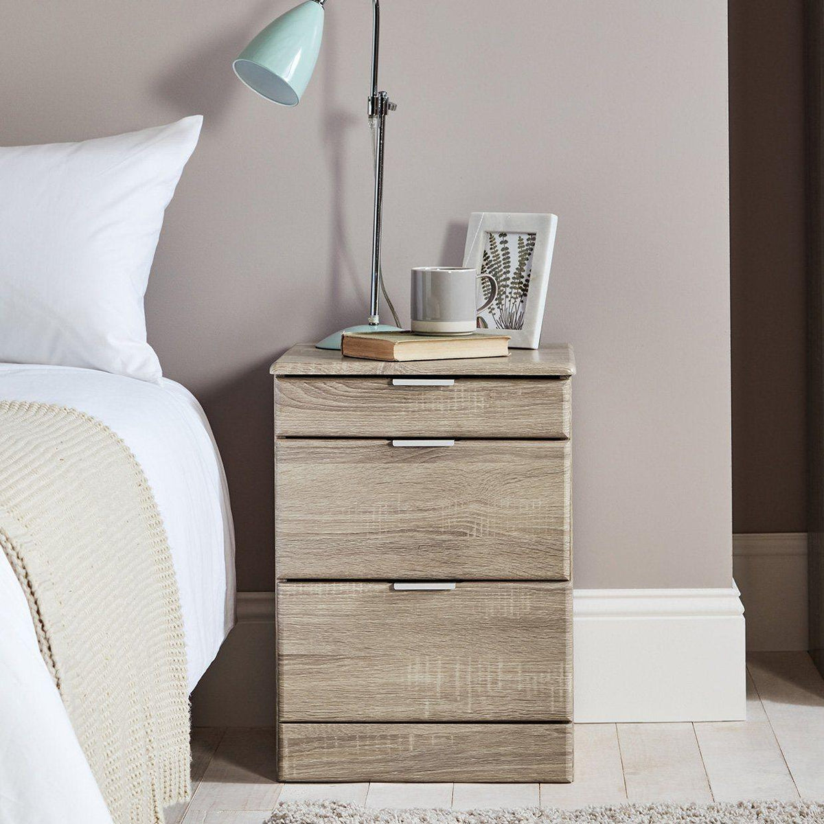OUTLET - Ayla Bedside Table - Light Oak