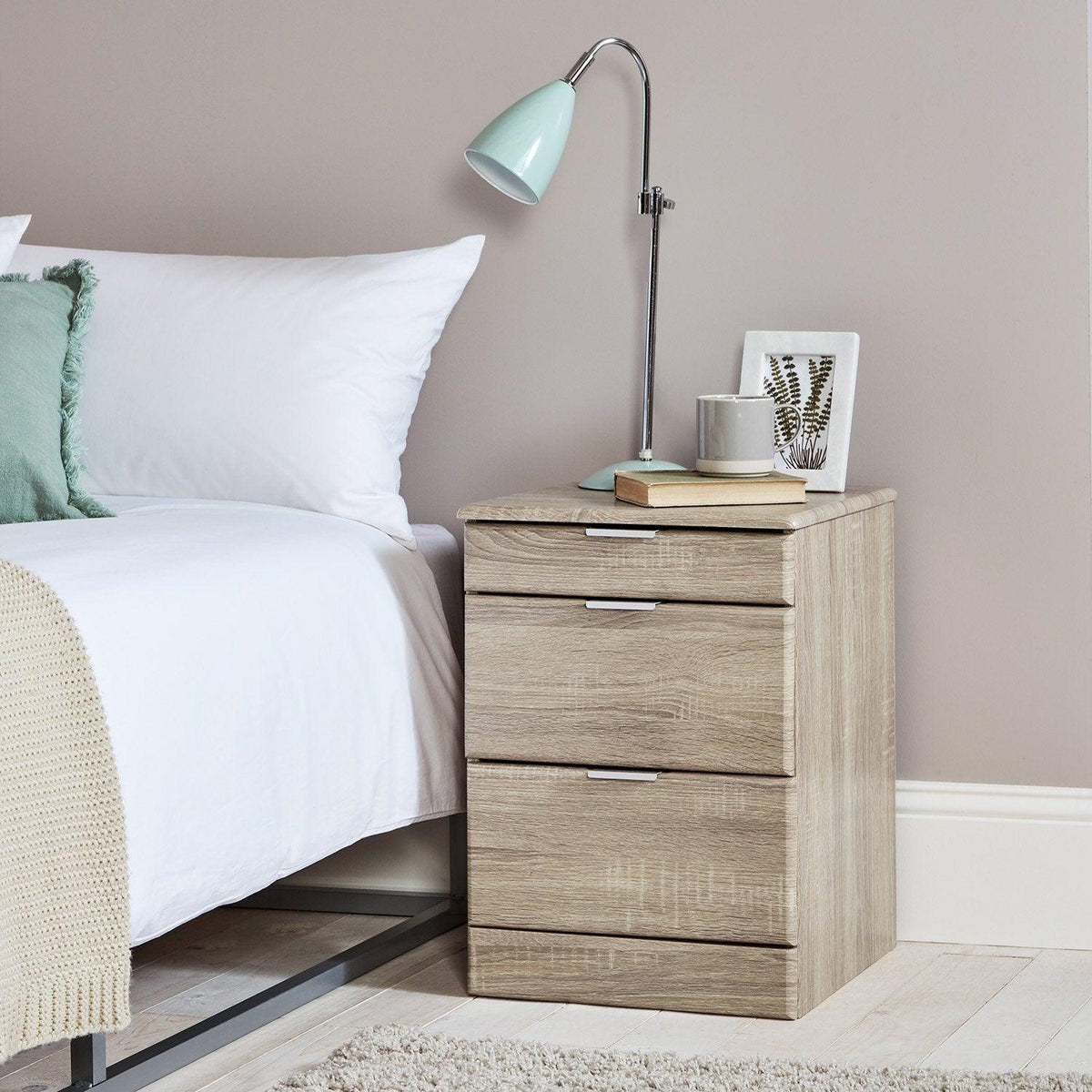 OUTLET - Ayla Bedside Table - Light Oak