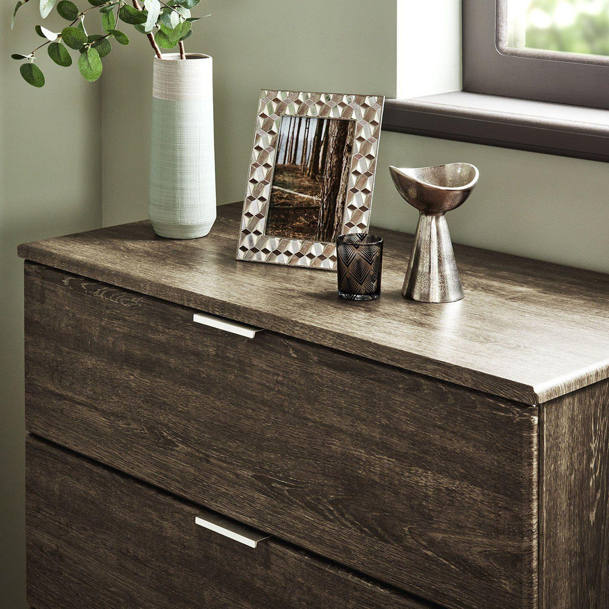 OUTLET - Ayla 4 Drawer Chest of Drawers - Dark Oak