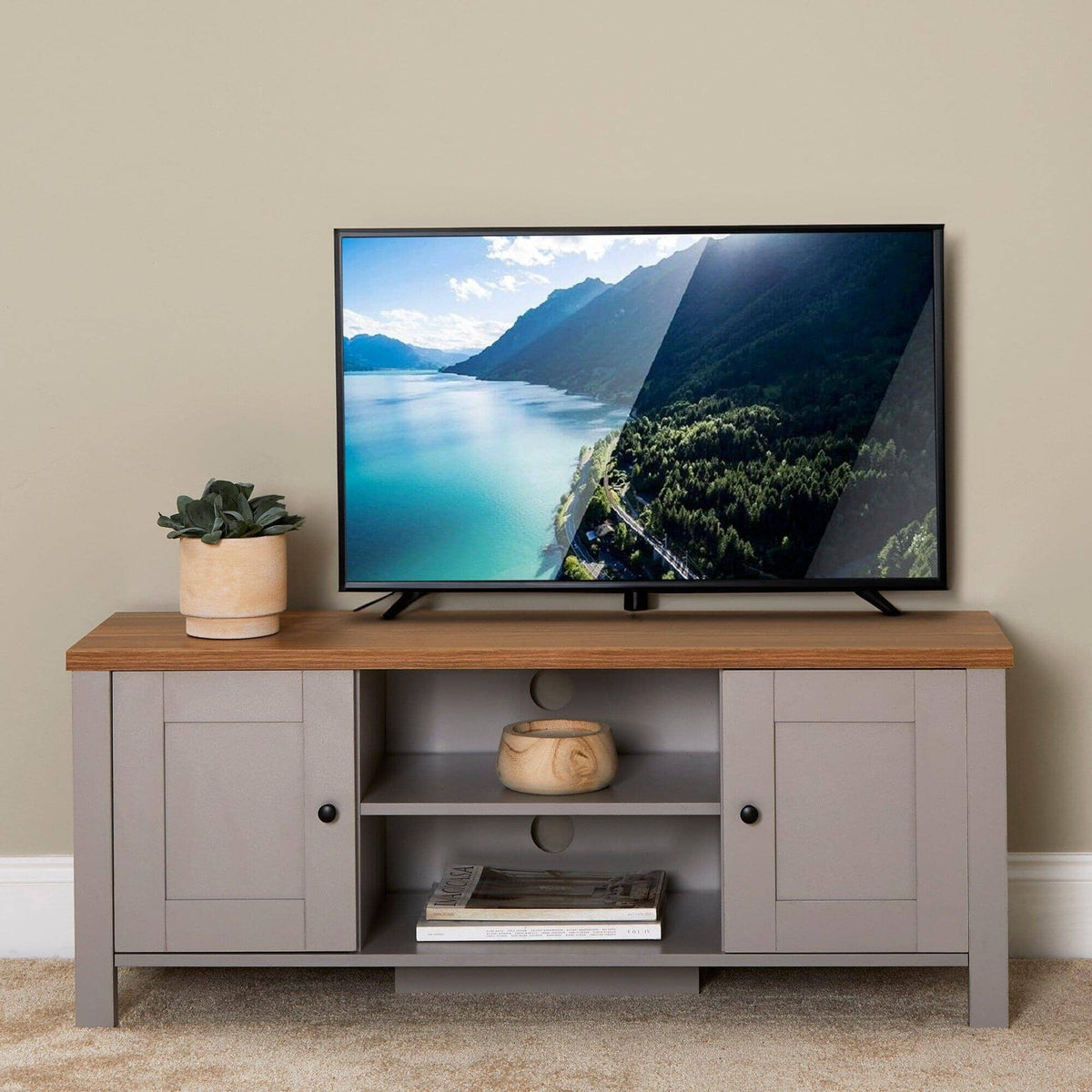 OUTLET - Bampton Stone Grey TV Unit