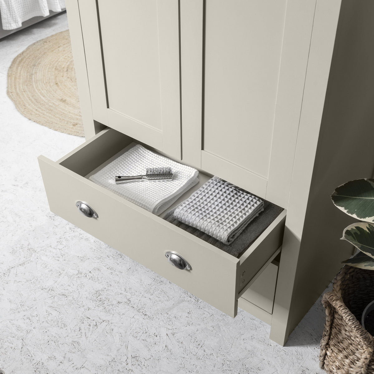OUTLET - Bampton 2 Door Tall Wardrobe - Grey