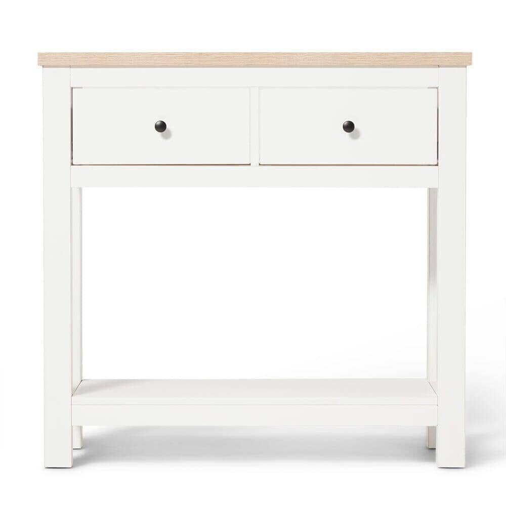 Outlet - Bampton White 2 Drawer Console Table