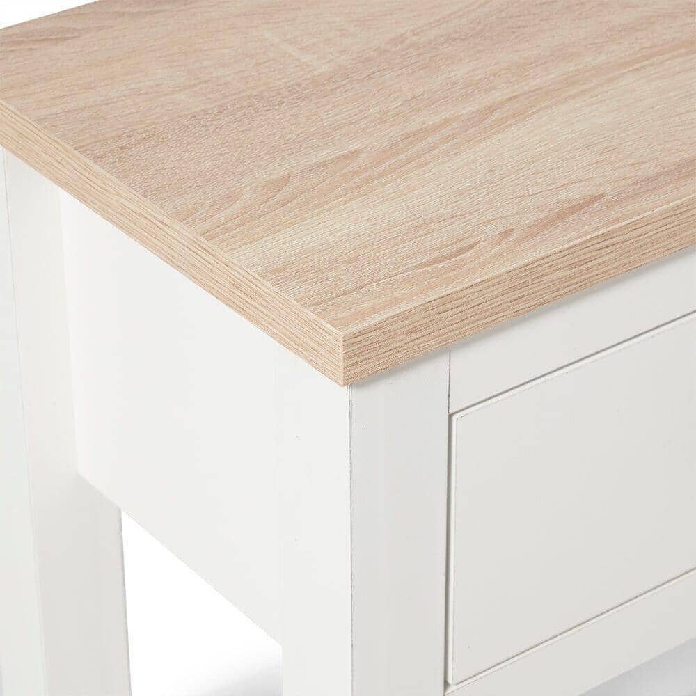 Outlet - Bampton White 2 Drawer Console Table