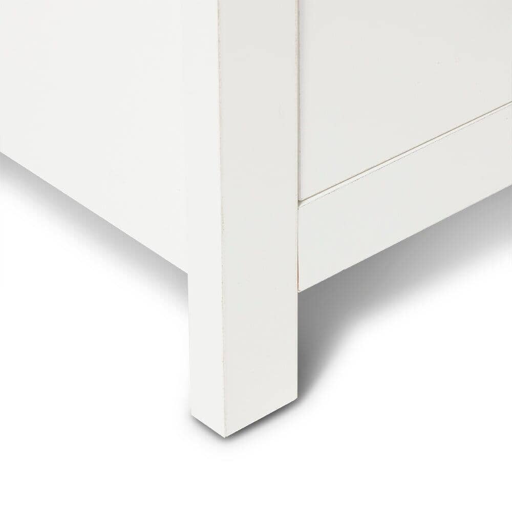 Outlet - Bampton 3 Drawer Bedside Table - White