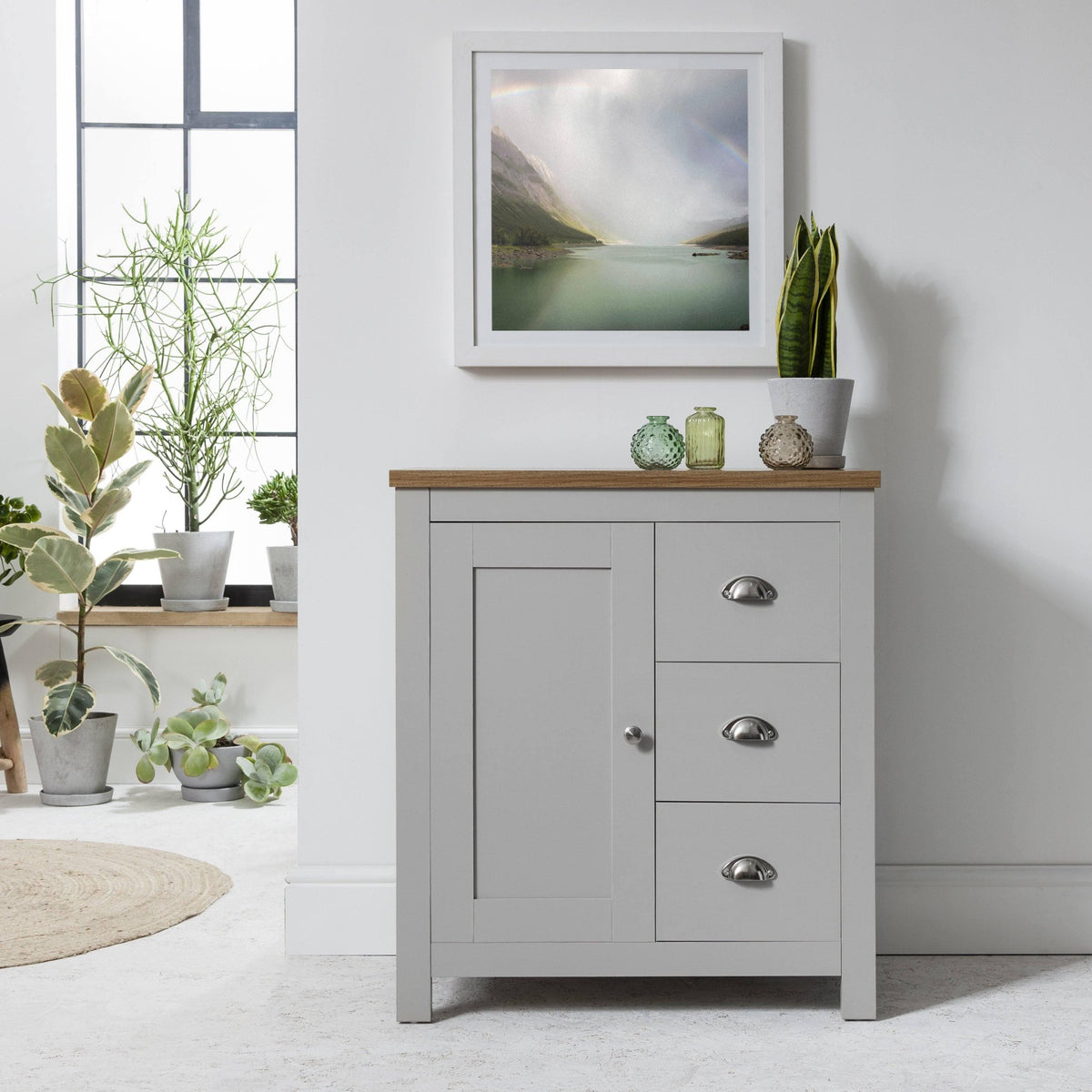 Outlet – Bampton Sideboard 1 Door Grey