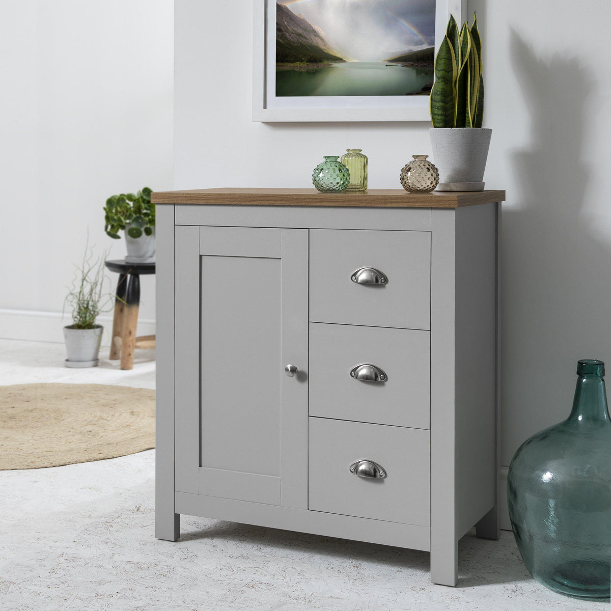 Outlet – Bampton Sideboard 1 Door Grey