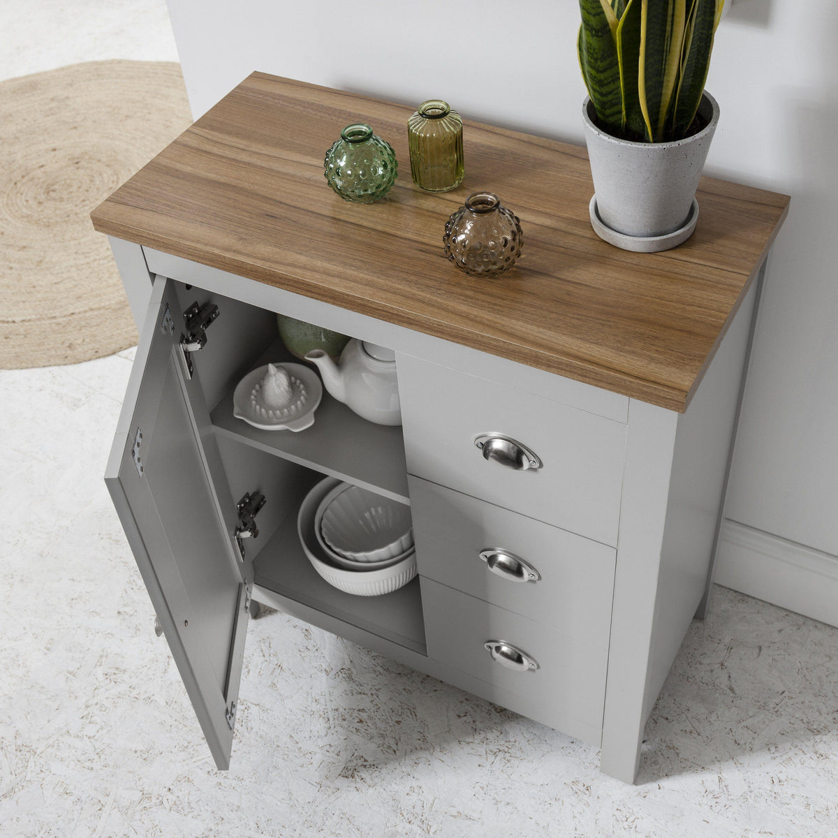 Outlet – Bampton Sideboard 1 Door Grey