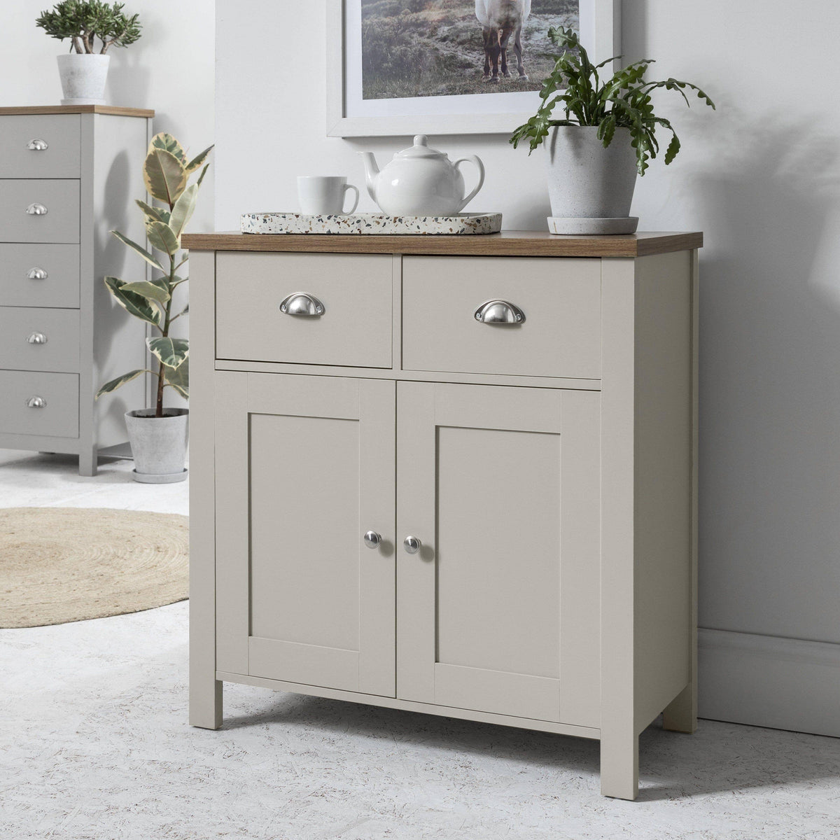 OUTLET - Bampton 2 Door Sideboard - Grey