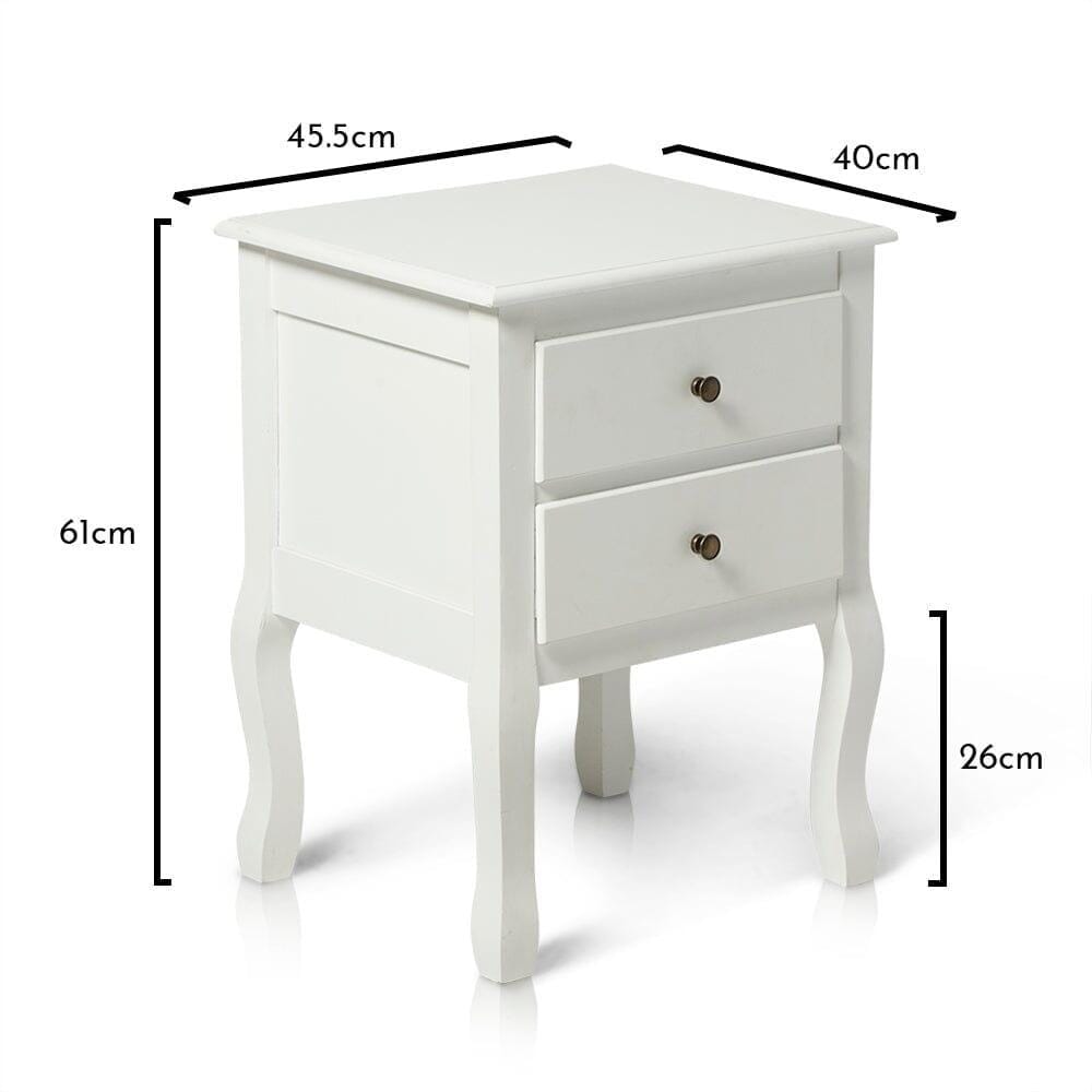 Outlet - Capri Ivory Bedside Table