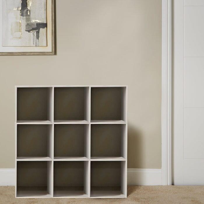 Outlet - 9 Cube Storage Unit - Chalk White Bookcase