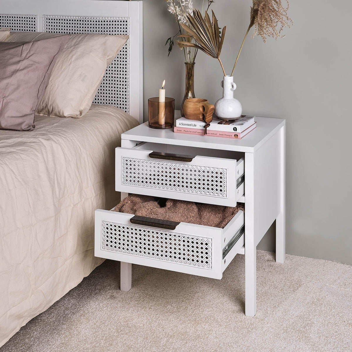Outlet - Charlie bedside table - 2 drawer - white