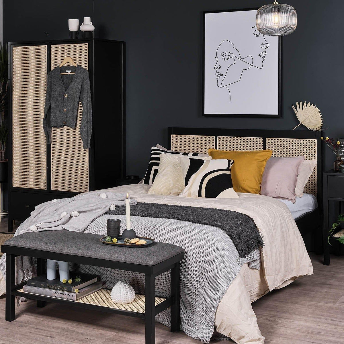 Outlet - Charlie Double Bed Frame - Black