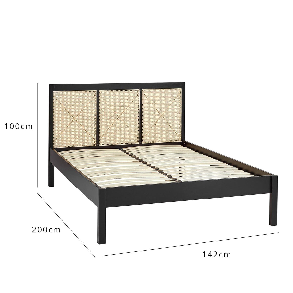 Outlet - Charlie Double Bed Frame - Black
