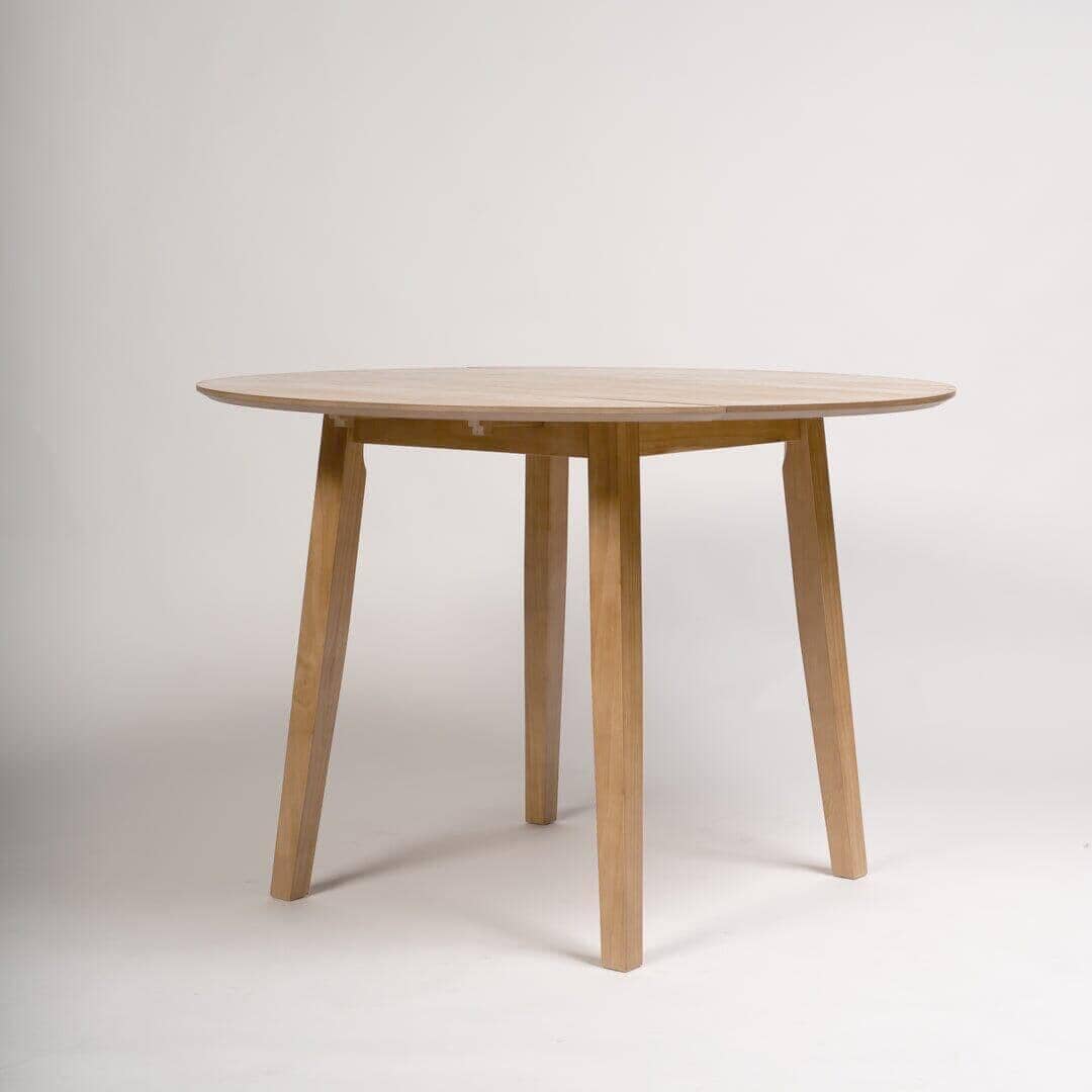 OUTLET - Charlie Pale Oak Dining Table - Drop Leaf