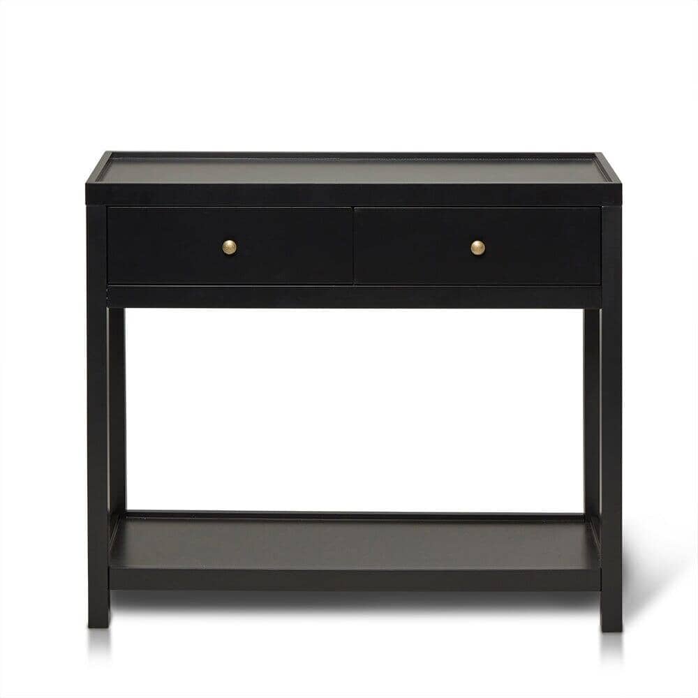 OUTLET - Charlie Black 2 Drawer Console Table