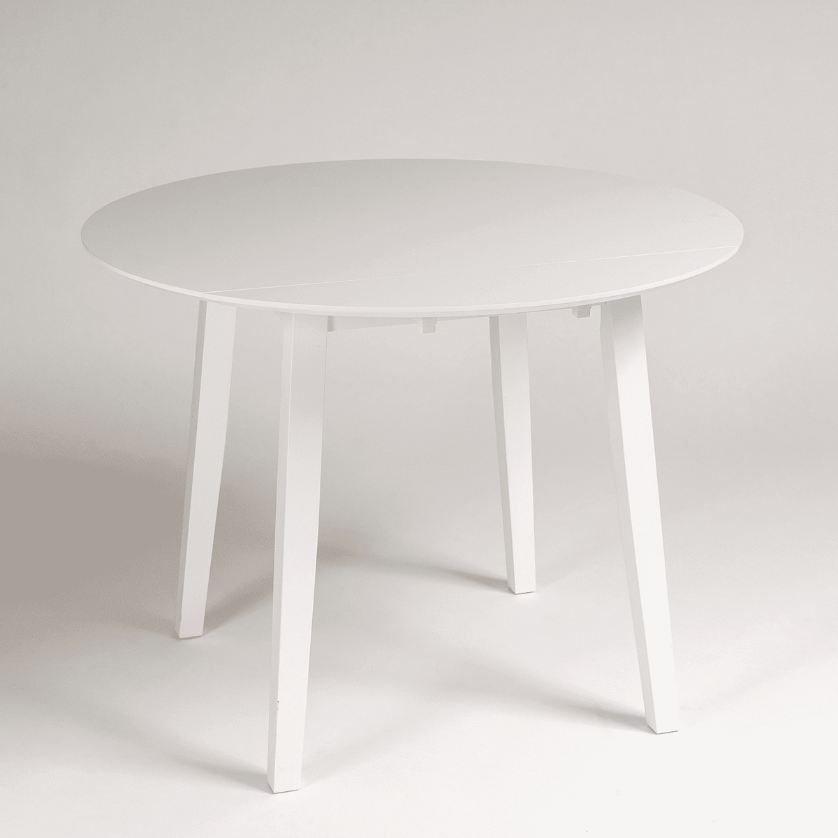 OUTLET - Charlie White Dining Table - Round Drop Leaf