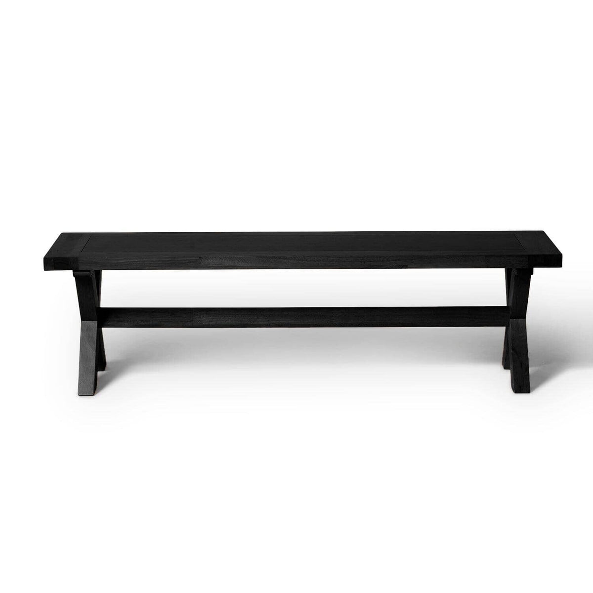 OUTLET - Charlotte 3 Seater Dining Bench - Black Oak