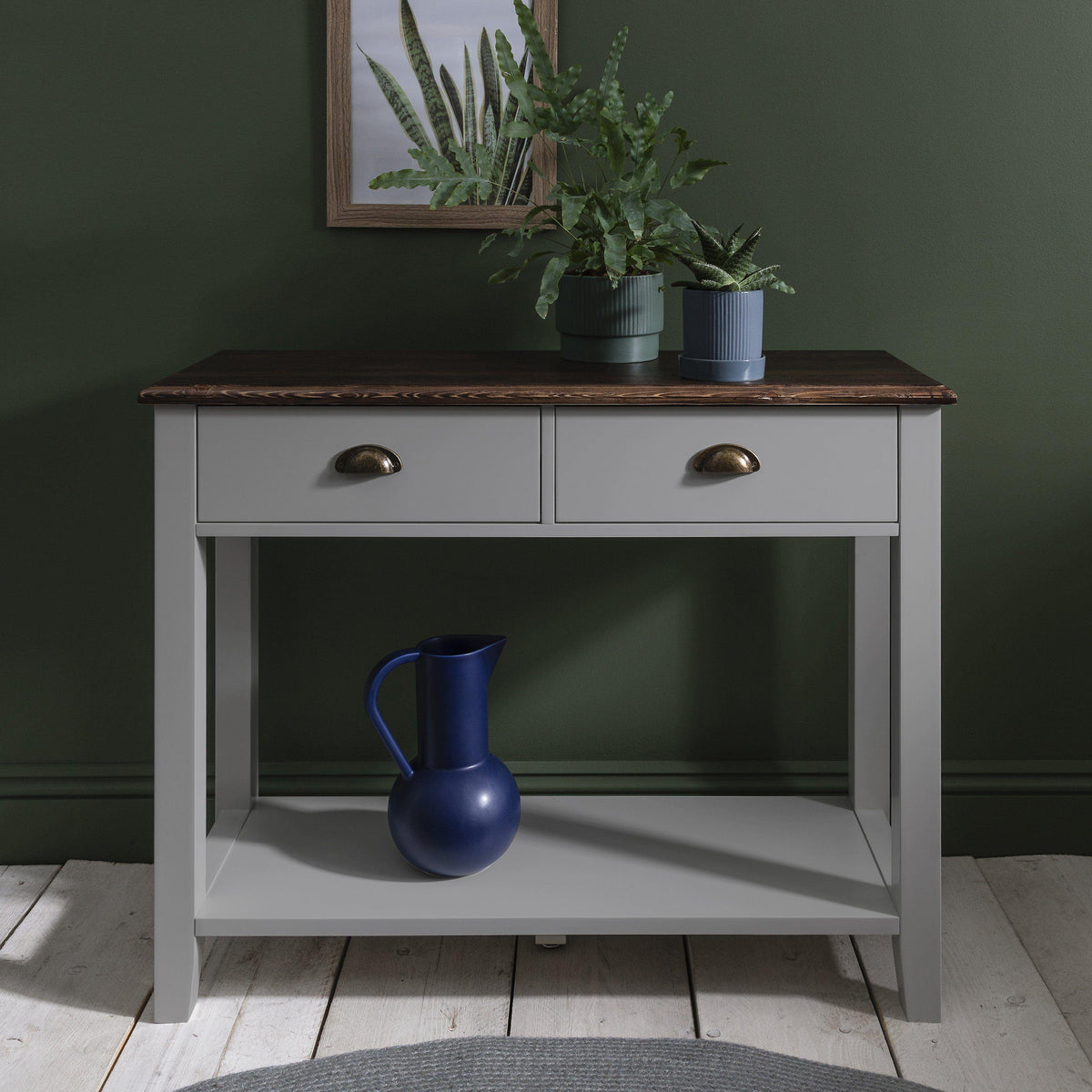 OUTLET - Chatsworth Grey 2 Drawer Console Table