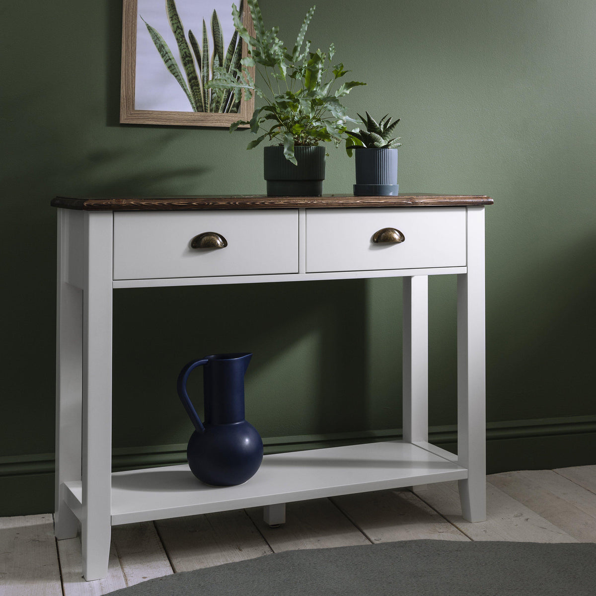 OUTLET - Chatsworth White 2 Drawer Console Table