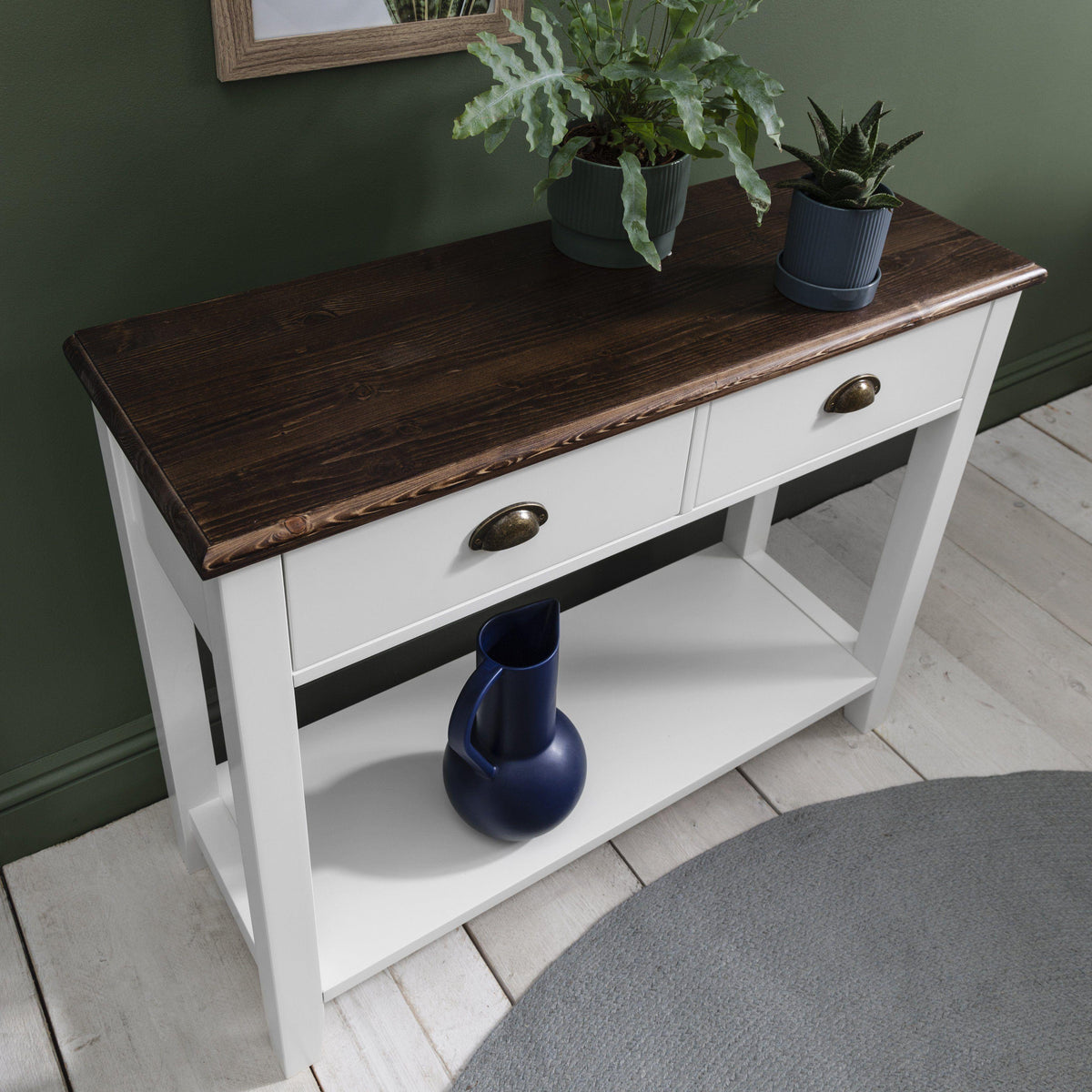 OUTLET - Chatsworth White 2 Drawer Console Table