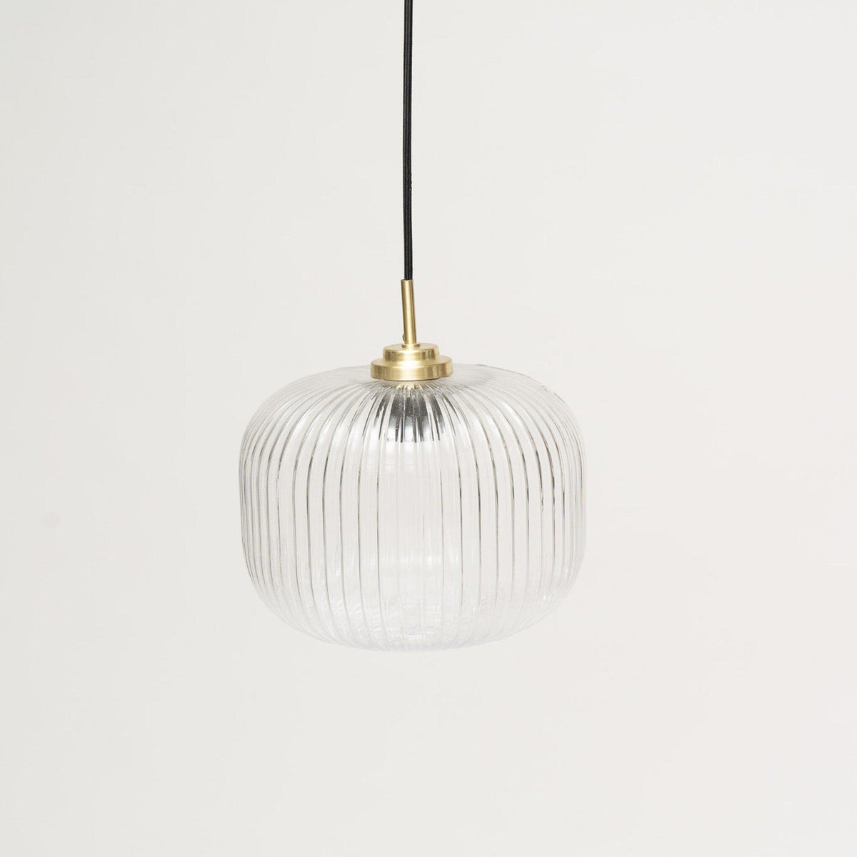 OUTLET - Elland 25cm Single Glass Pendant Light - Gold
