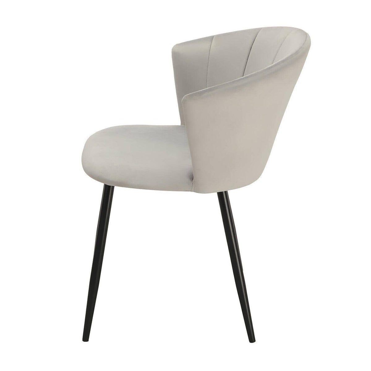 OUTLET - Cleo Grey Dining Chairs - Set of 2 - Black Legs