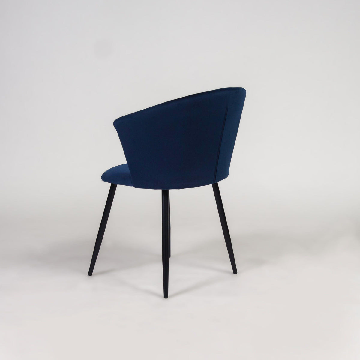 OUTLET - Cleo Blue Dining Chairs - Set of 2 - Black Legs