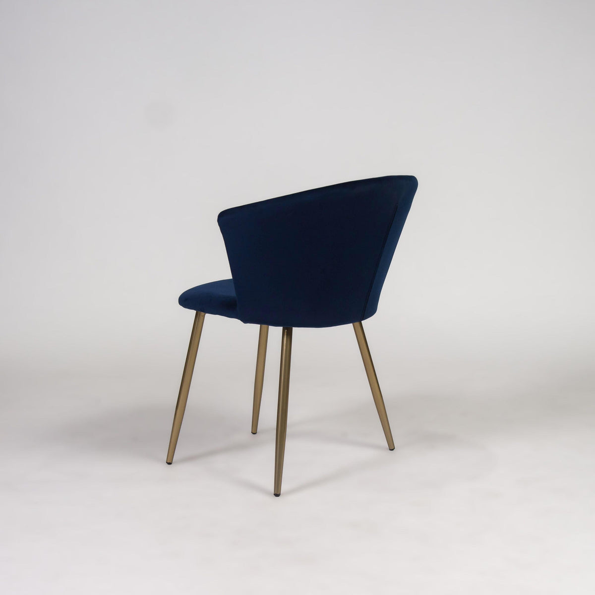 OUTLET - Cleo Blue Dining Chairs - Set of 2 - Gold Legs