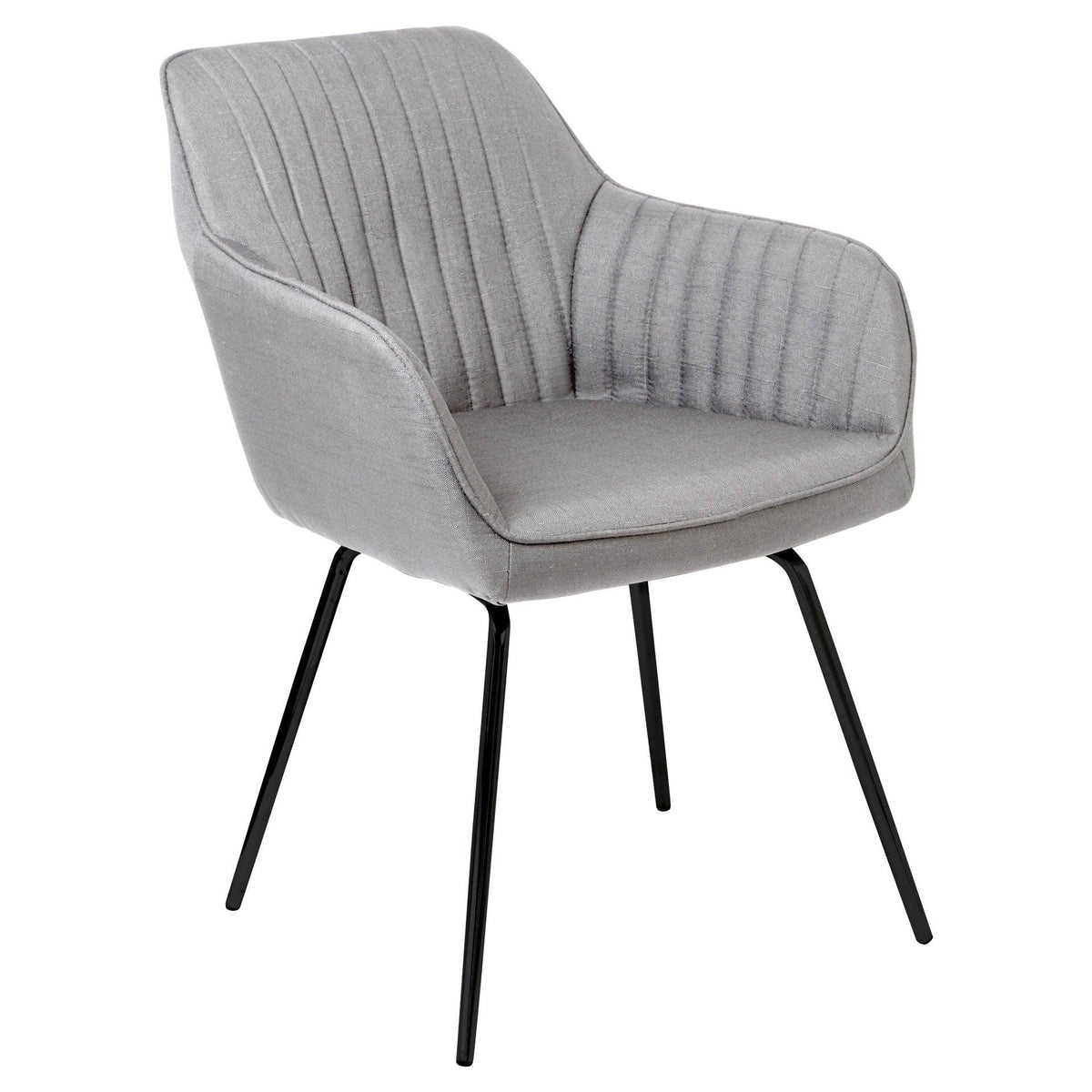 OUTLET - Darcy Office Swivel Chair - Grey with Black Legs