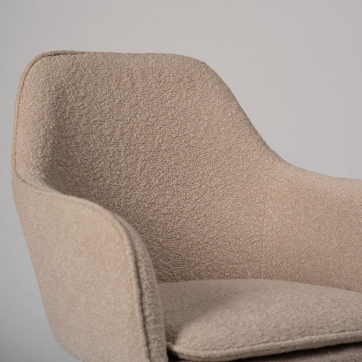 OUTLET - Dolly Boucle Accent Chairs - Set of 2 - Black Legs