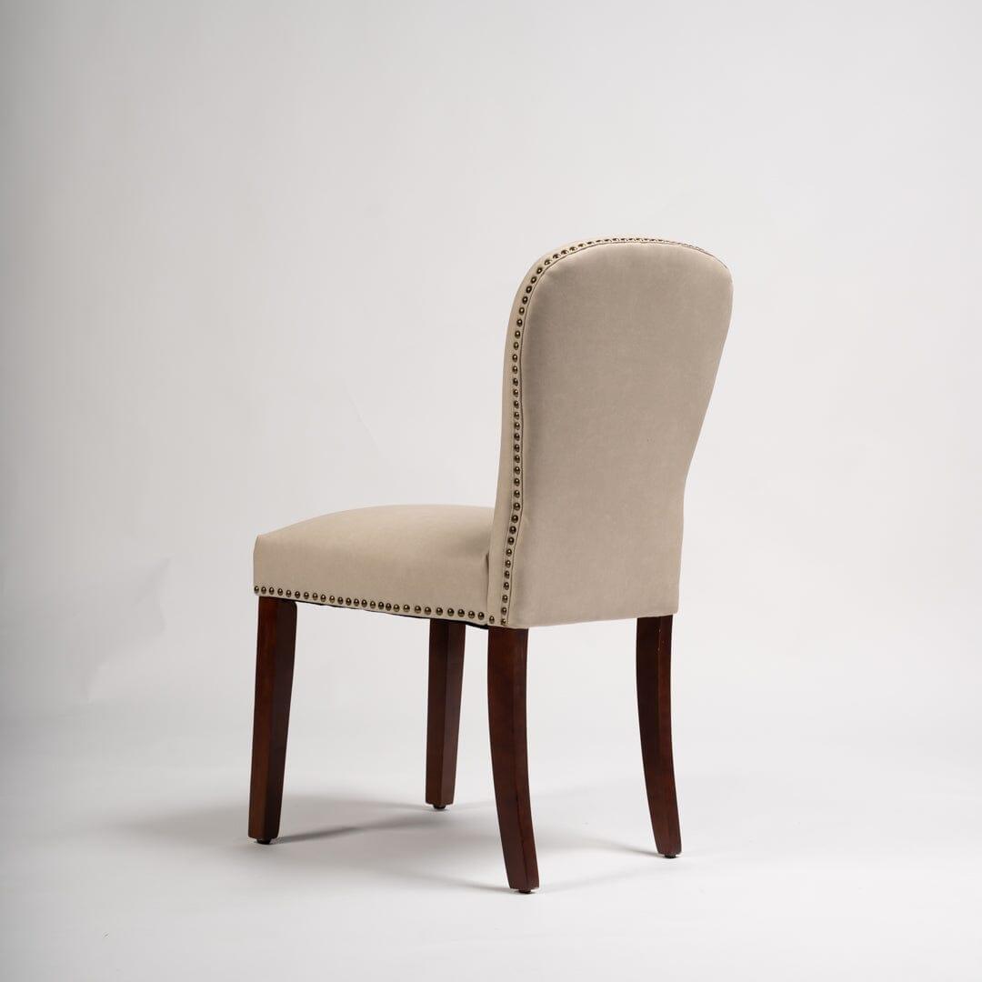 OUTLET - Edward Stone Faux Leather Dining Chairs - Set of 2 - Dark Oak Legs